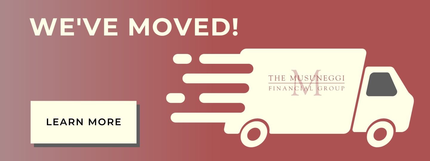 We've moved with image of moving truck with Musuneggi logo and a button to click that says 